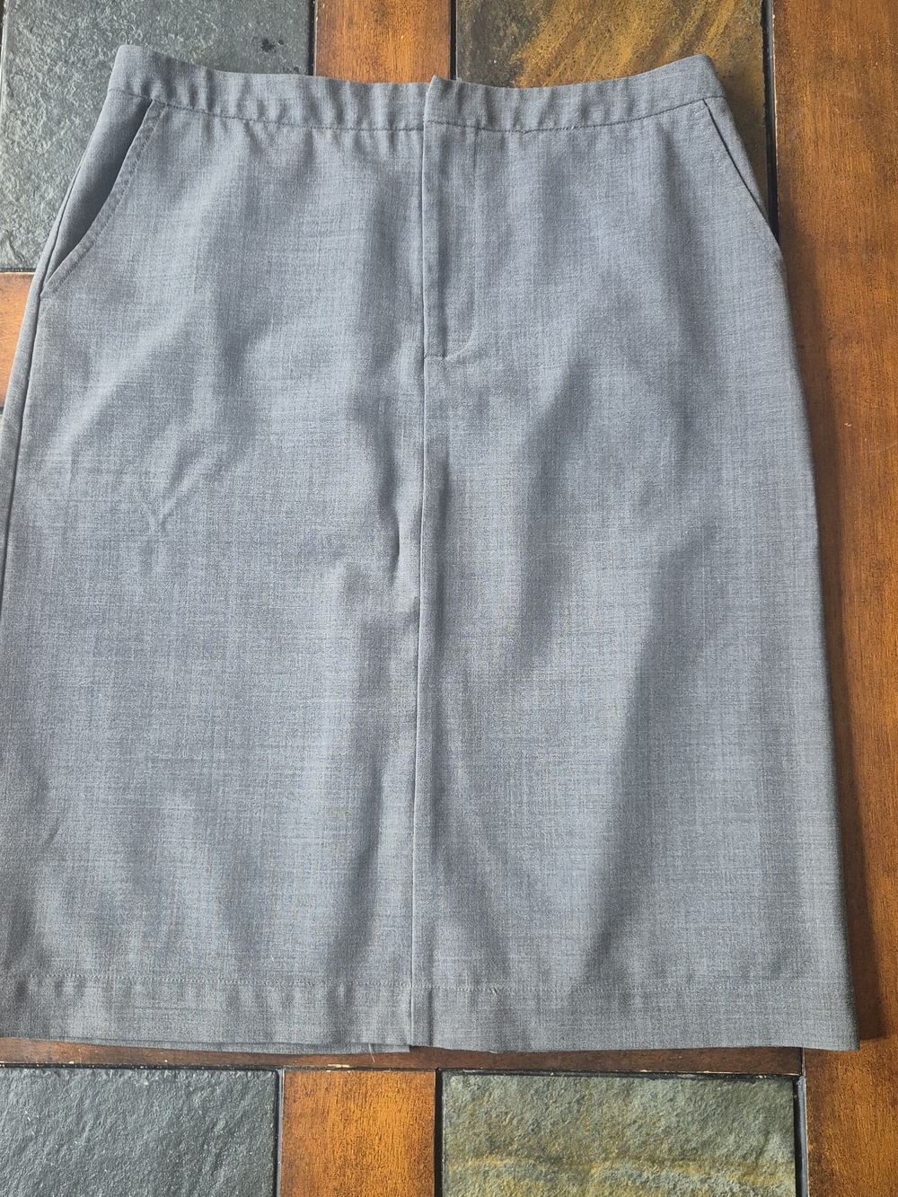 GAP Women's Gray Pencil Skirt Size 4 Career Office Stretch Lined Knee Length